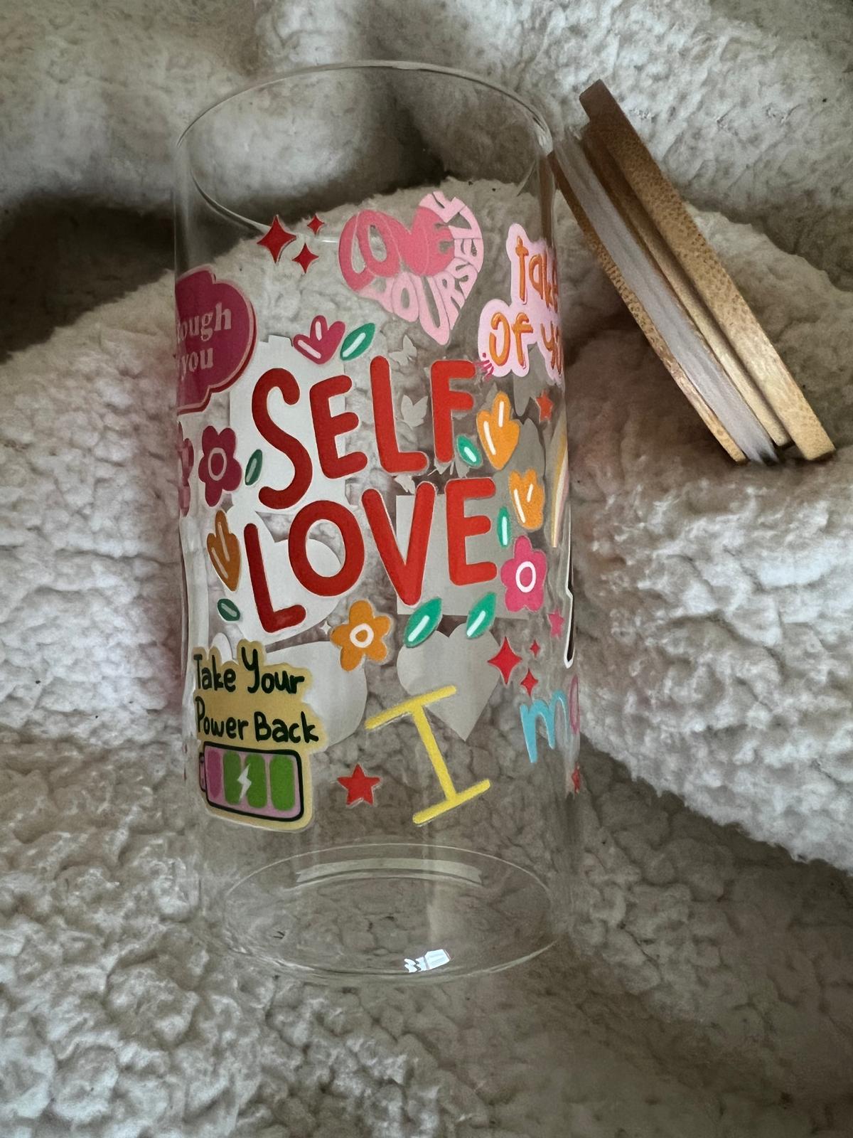 Glass Cups with Wood Lid - 8oz