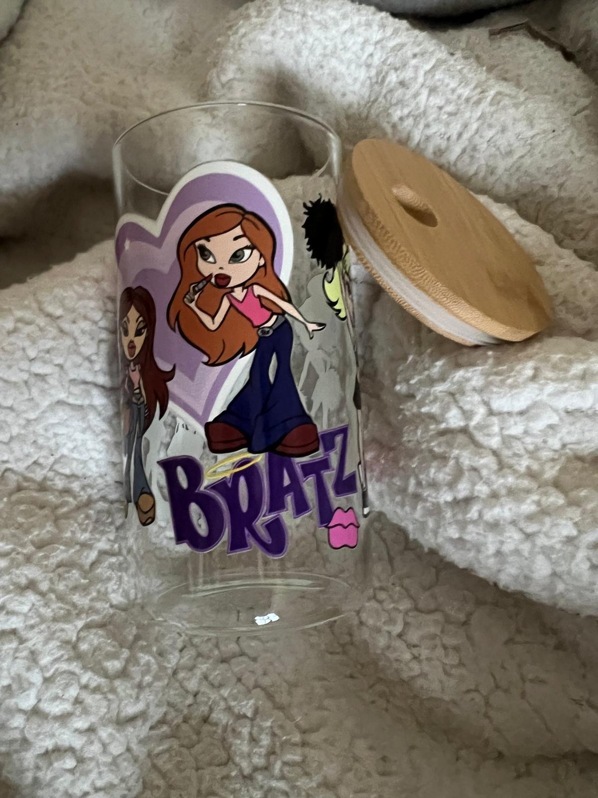 Glass Cups with Wood Lid - 8oz