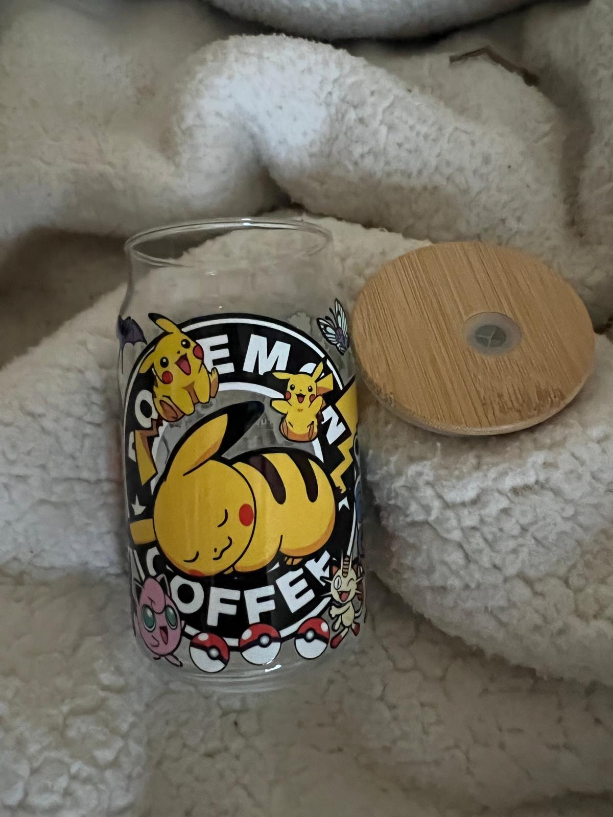 Glass Cups with Wood Lid - 8oz