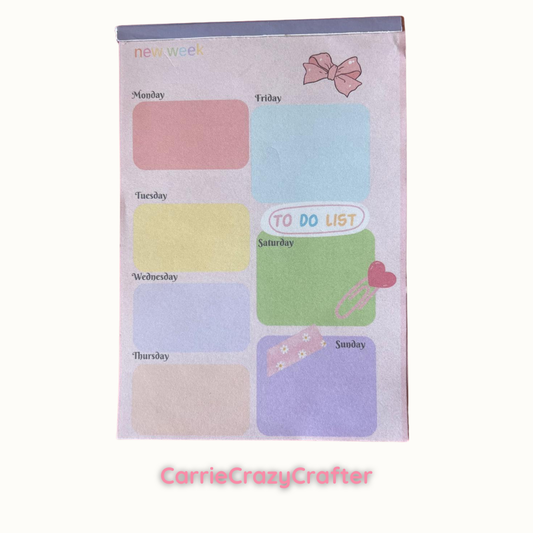 Weekly Notepad Planner